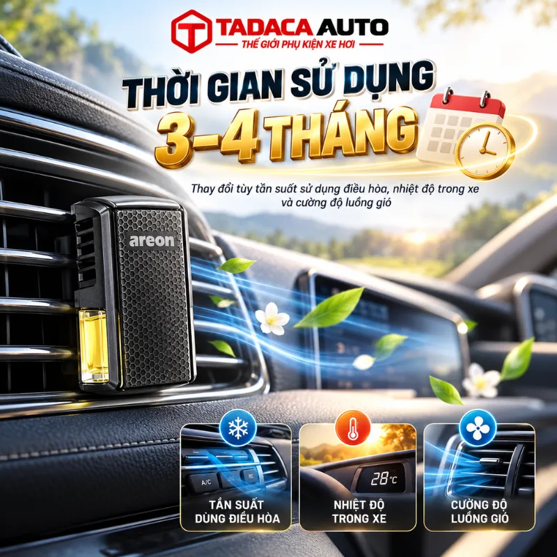 Thời gian sử dụng khoảng 3 - 4 tháng