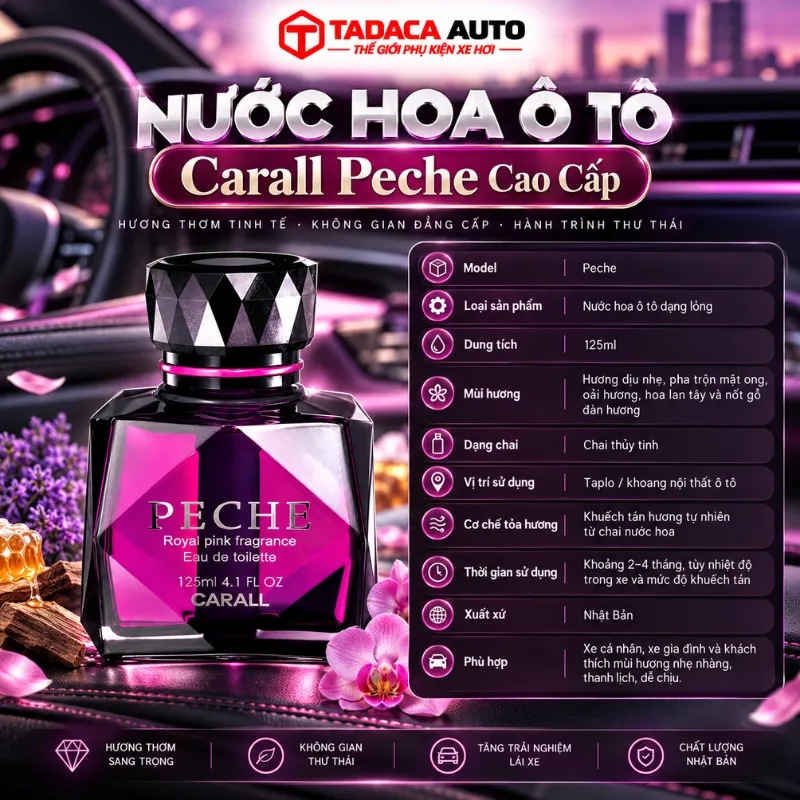 thông số nước hoa ô tô Carall Pech