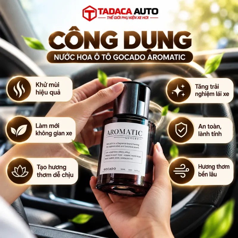 Công dụng của nước hoa ô tô Gocado Aromatic khi để trên xế yêu