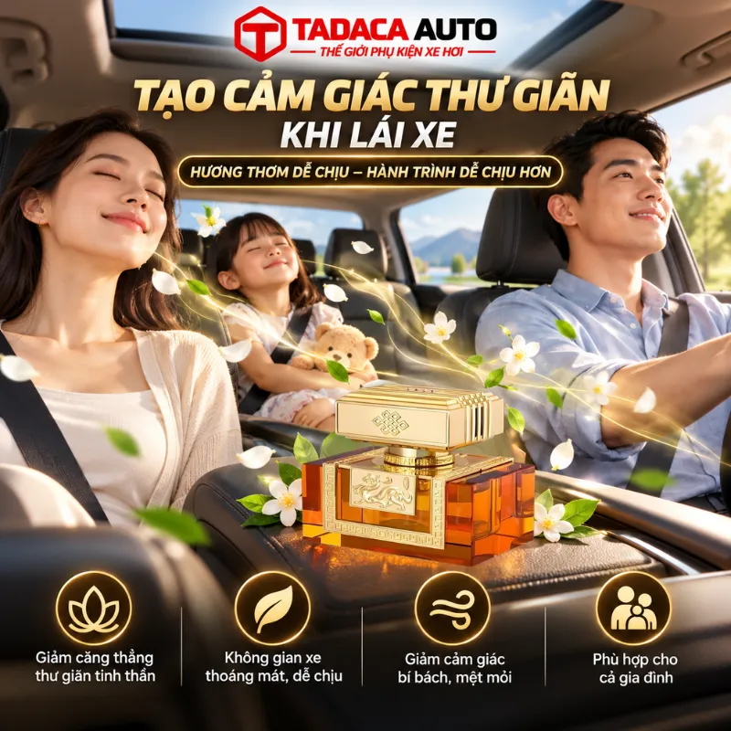 Công dụng của nước hoa ô tô rồng vàng cao cấp