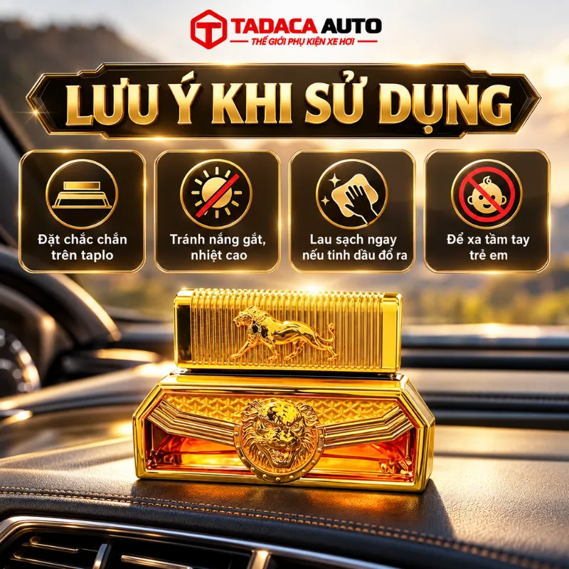 Lưu ý khi sử dụng nước hoa ô tô Sư Tử cao cấp