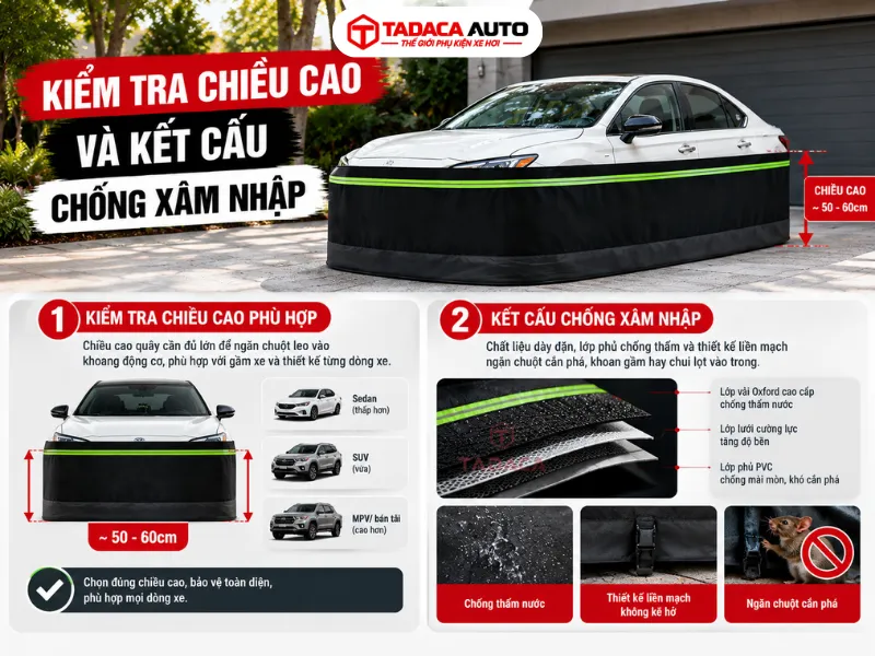 Cách chọn quây chống chuột ô tô phù hợp với từng dòng xe
