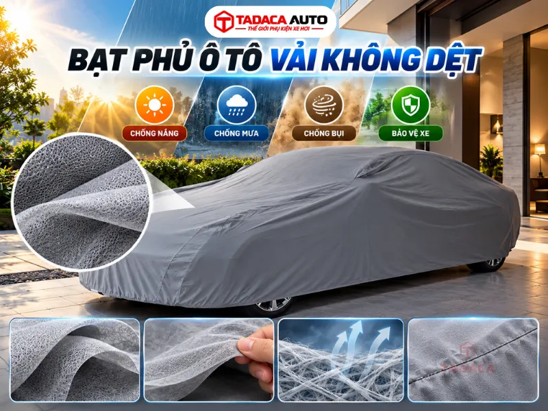 Bạt phủ ô tô chất liệu vải không dệt cao cấp
