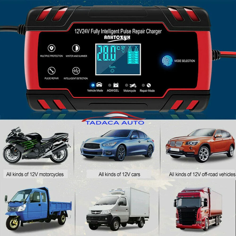 Sạc Bình Ắc Quy Foxsur Tự Ngắt 12V 24V – 150AH Thông Minh