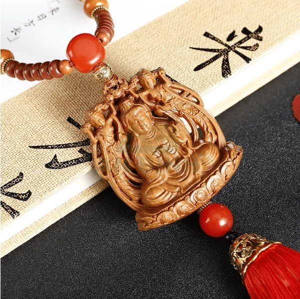 Khánh Treo Xe Ô Tô Hình Tượng Phật Gỗ Cao Cấp