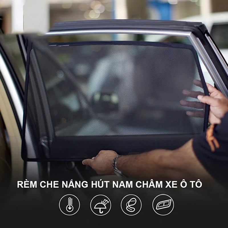 Rèm Che Nắng Cửa Kính Ô Tô Có Nam Châm Cao Cấp