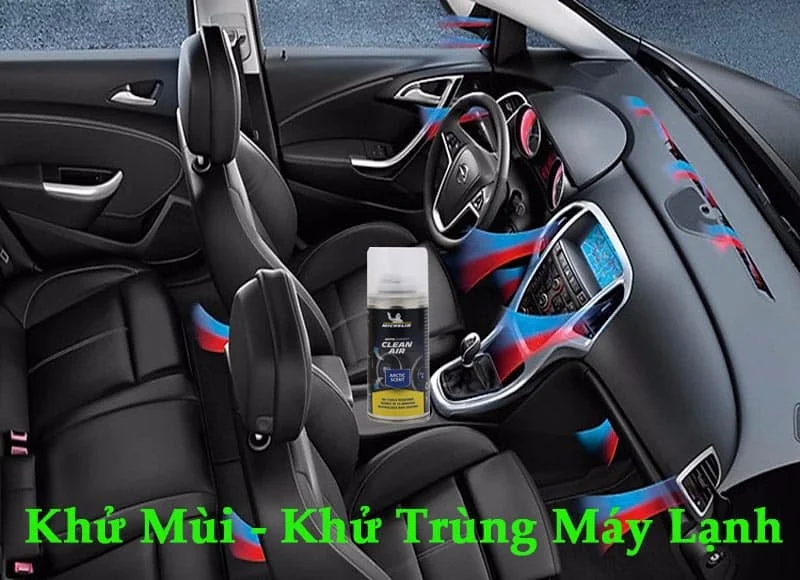Chai Xịt Khử Mùi Máy Lạnh Ô Tô Michelin Chính Hãng