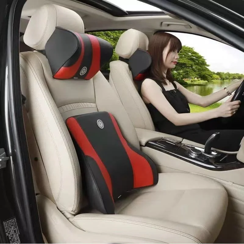 Bộ Gối Tựa Đầu Lưng Bọc Da Ô Tô Cao Cấp