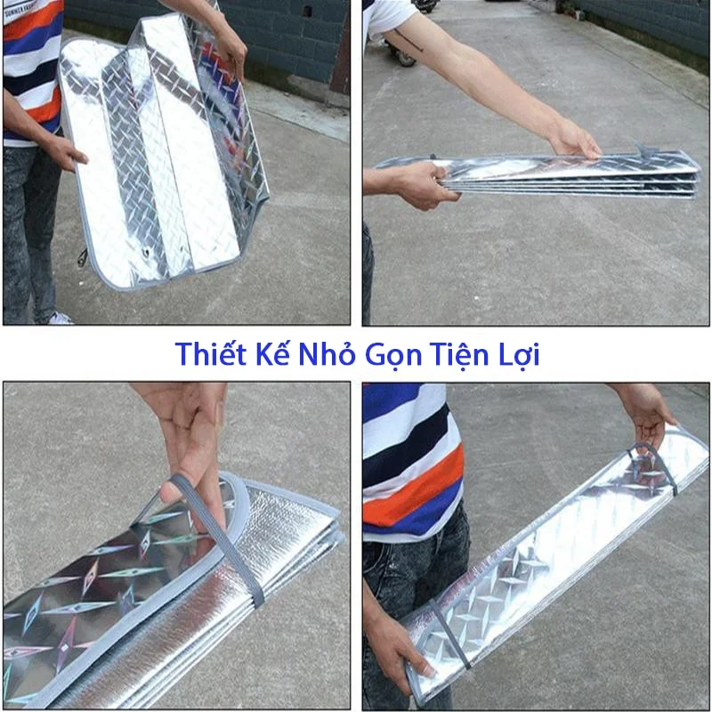 Tấm Che Nắng Bên Trong Kính Lái Ô Tô Tráng Nhôm