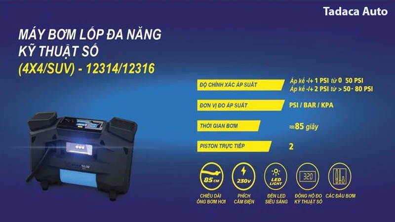 Bơm Lốp Ô Tô Michelin 12314 Siêu Khoẻ