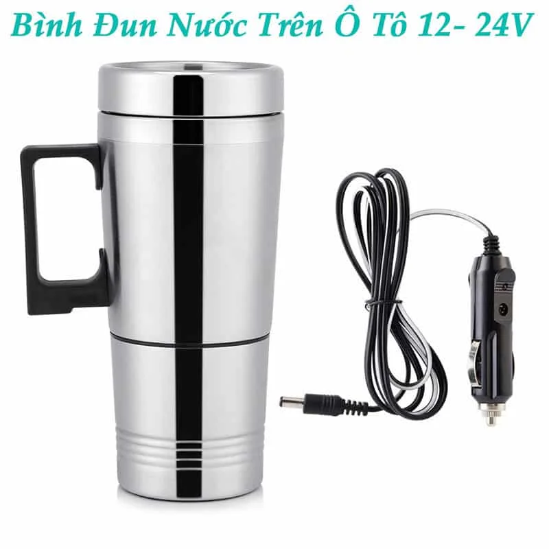 Bình Đun Nước Trên Ô Tô 12V - 24V Cao Cấp
