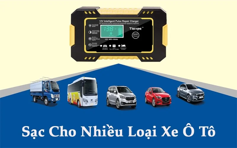 Sạc Bình Ắc Quy TIANYE 12V-6A Tự Ngắt