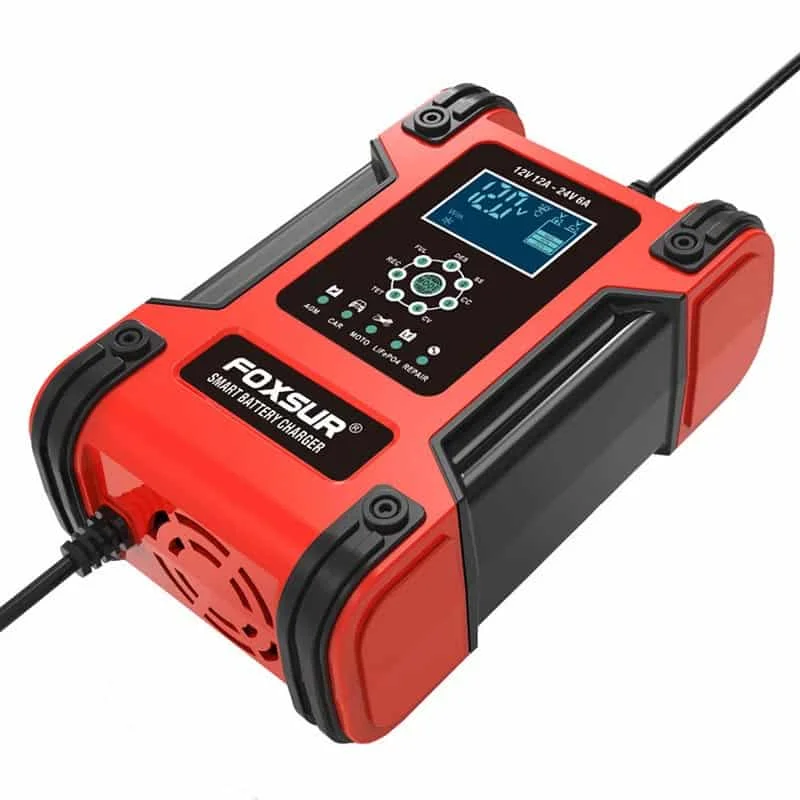 Sạc Ắc Quy Foxsur 12V-24V 200Ah Điện Tử Tự Ngắt