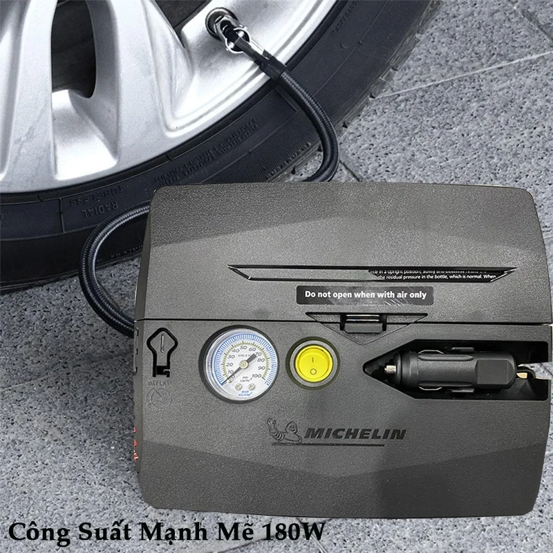 Bơm Lốp Ô Tô Michelin 5818 Kèm Vá Lốp Khẩn Cấp