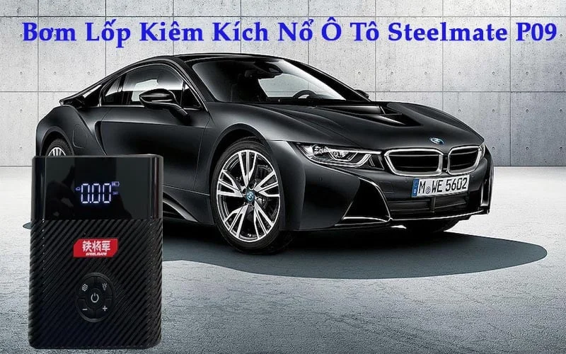 Bơm Lốp Kiêm Kích Nổ Ô Tô Steelmate P09 Chính Hãng