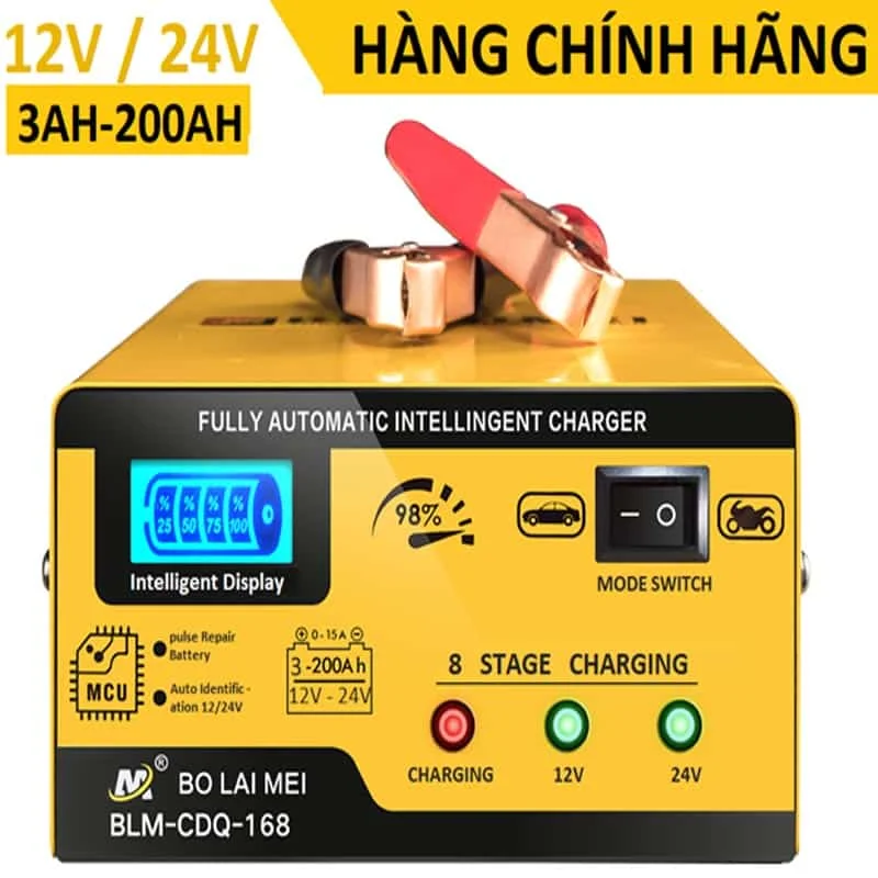 Sạc Ắc Quy Bolaimei 12V-24V 200Ah Chính Hãng