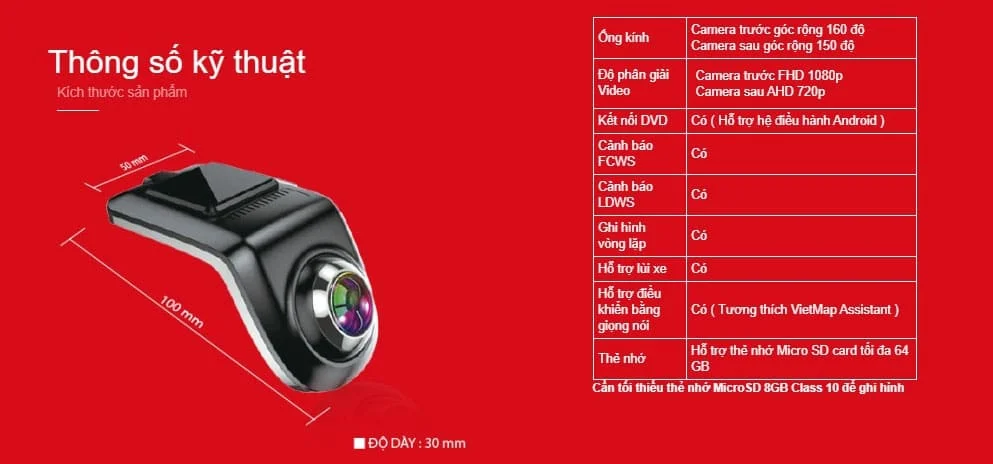 Camera Hành Trình Vietmap V5 Android Chính Hãng