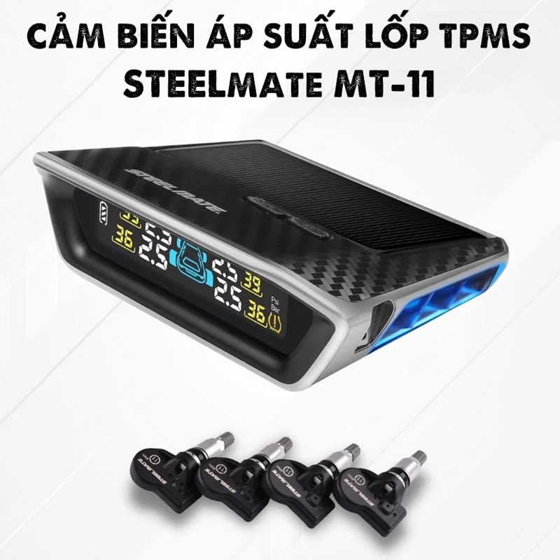 Cảm Biến Áp Suất Lốp Ô Tô Steelmate MT11 Van Trong Cao Cấp