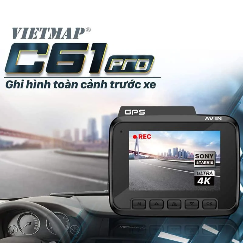 Camera hành trình Vietmap C61 Pro Ultra 4K Chính Hãng
