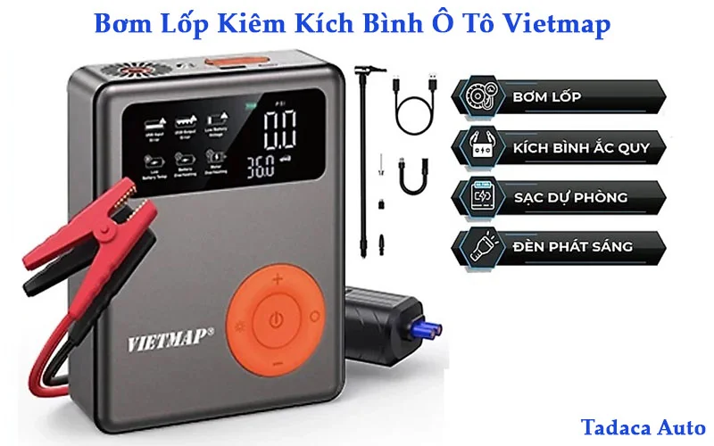 Bơm Lốp Kiêm Kích Bình Ô Tô Vietmap Chính Hãng
