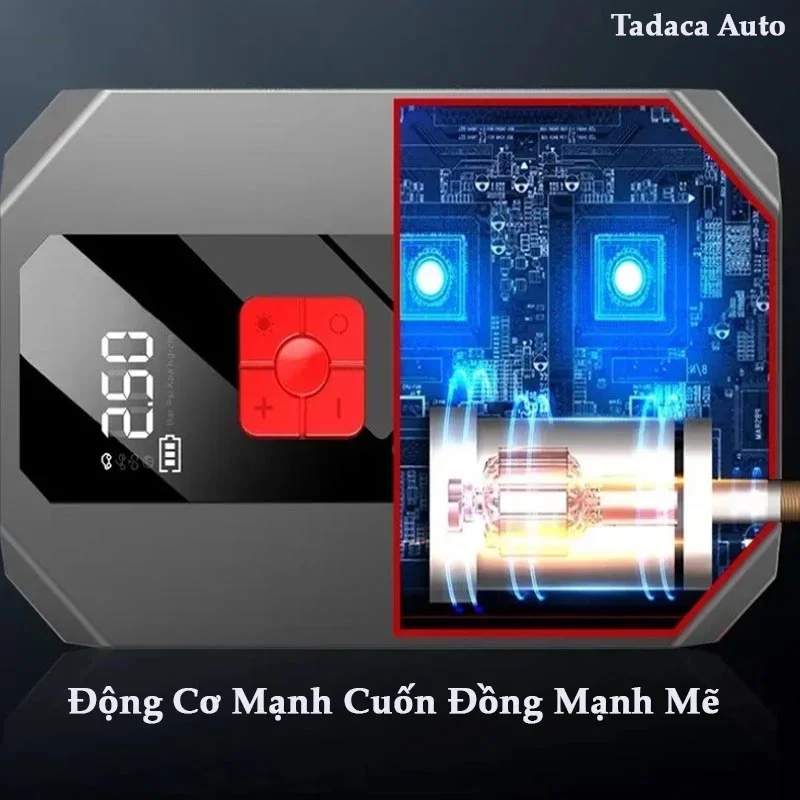 Bơm Lốp Kiêm Kích Nổ Ô Tô Sast 69800mAh Chính Hãng