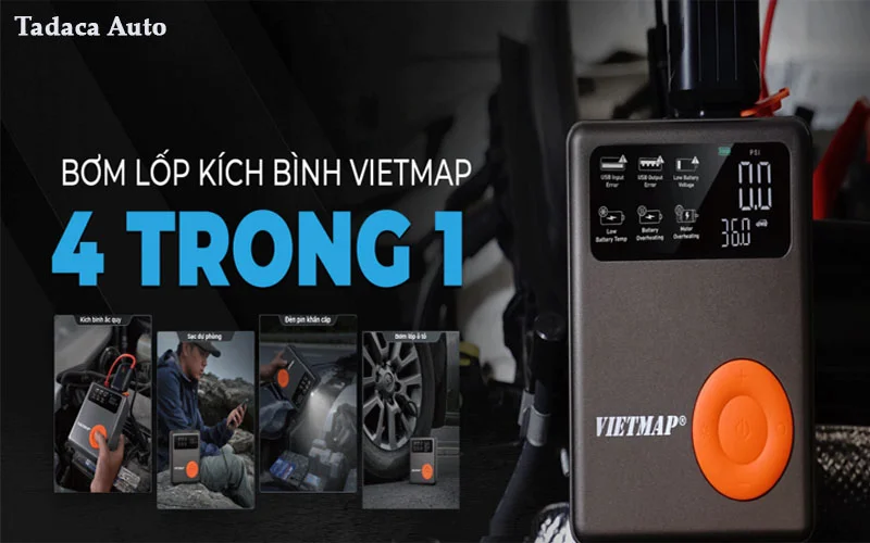 Bơm Lốp Kiêm Kích Bình Ô Tô Vietmap Chính Hãng