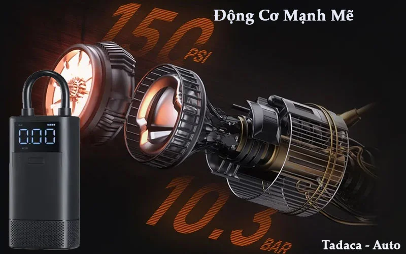Bơm Lốp Ô Tô Xiaomi 70mai TP05 Không Dây Chính Hãng