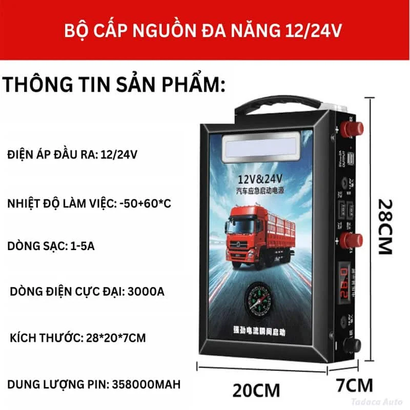 Bộ Kích Bình Ô Tô Tải 12V-24V Chính Hãng Cao Cấp