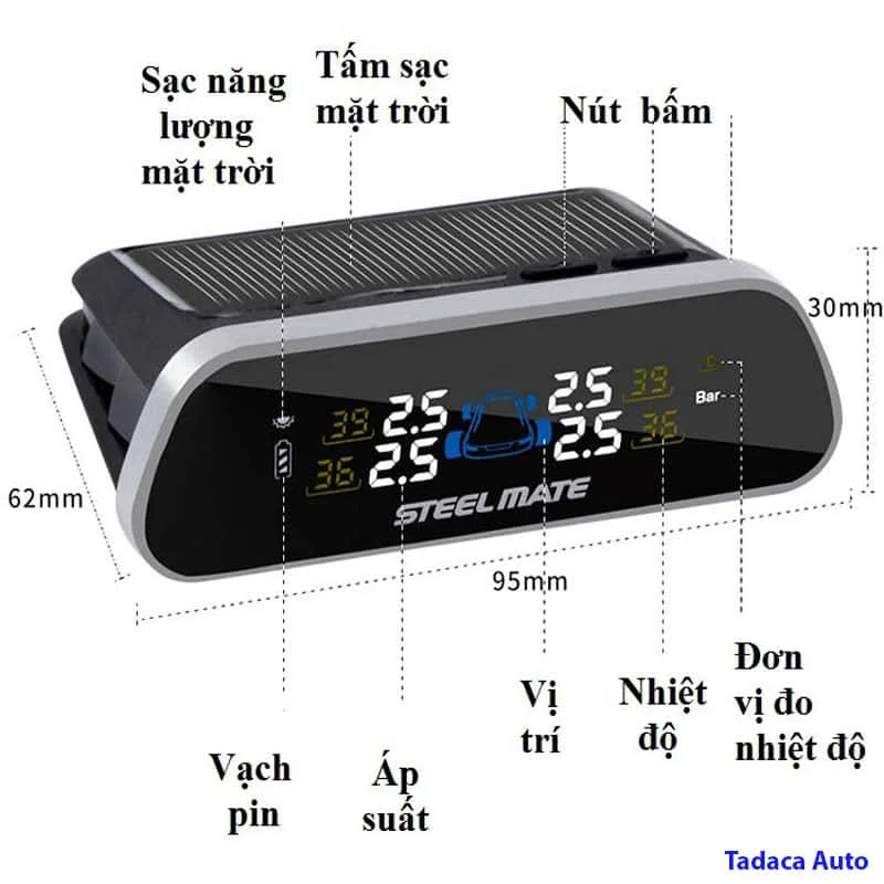 Cảm Biến Áp Suất Lốp Steelmate T606 Van Trong
