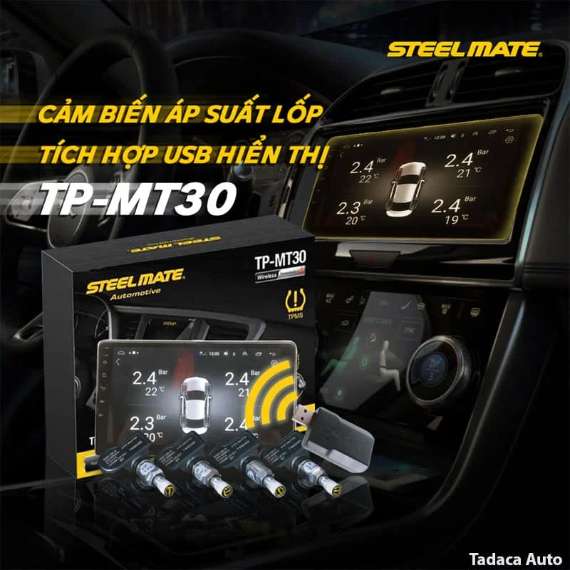 Cảm Biến Áp Suất Lốp Steelmate MT30 Van Trong