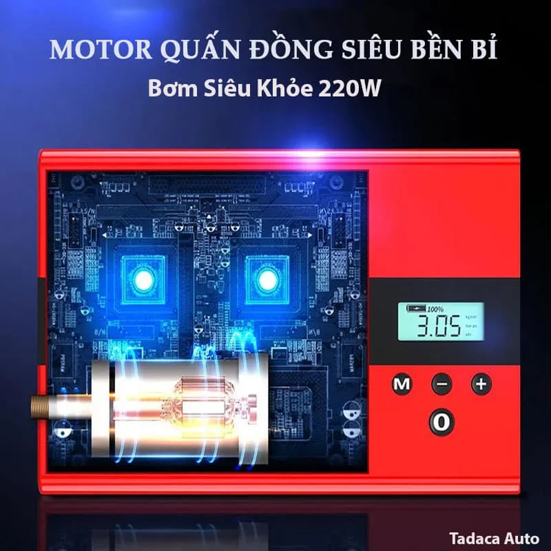 Bơm Lốp Kiêm Kích Bình Ô Tô FUJITA 4 Trong 1 Chính Hãng Japan