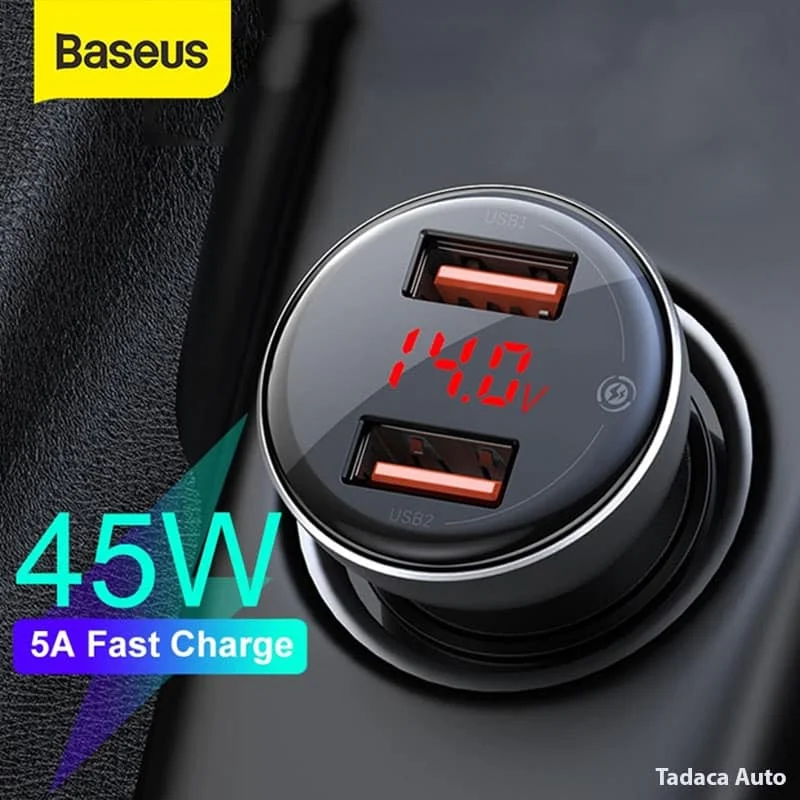 Tẩu Sạc Đa Năng Baseus 45W 2 Cổng USB