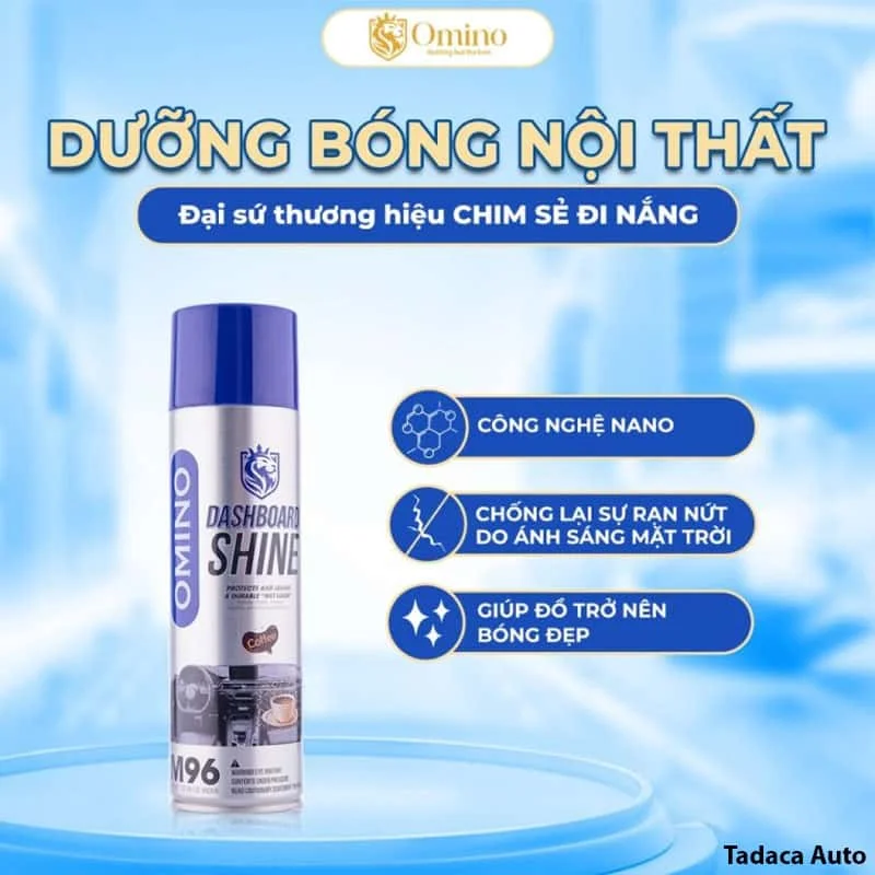 Chai Xịt Dưỡng Nội Thất Ô Tô Omino M96 Chính Hãng