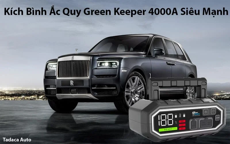 Kích Bình Ắc Quy Green Keeper 4000A Siêu Mạnh