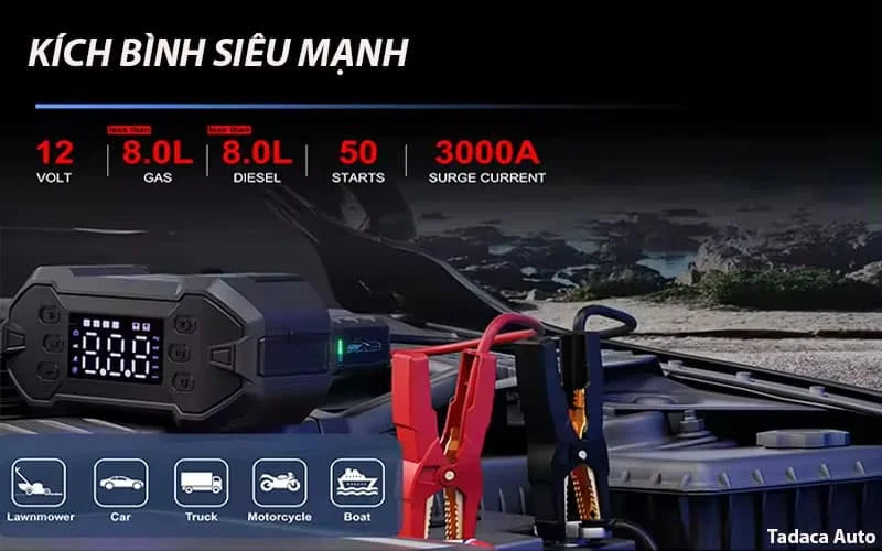 Bơm Lốp Kiêm Kích Bình Green Keeper 3000A