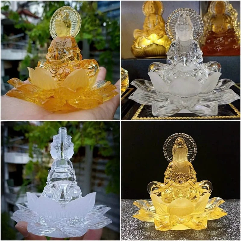 Tượng Phật Quan Âm Ngự Đài Sen Để Ô Tô