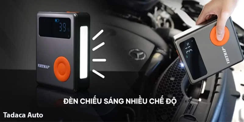 Bơm Lốp Kiêm Kích Bình Vietmap 8000mAh Chính Hãng