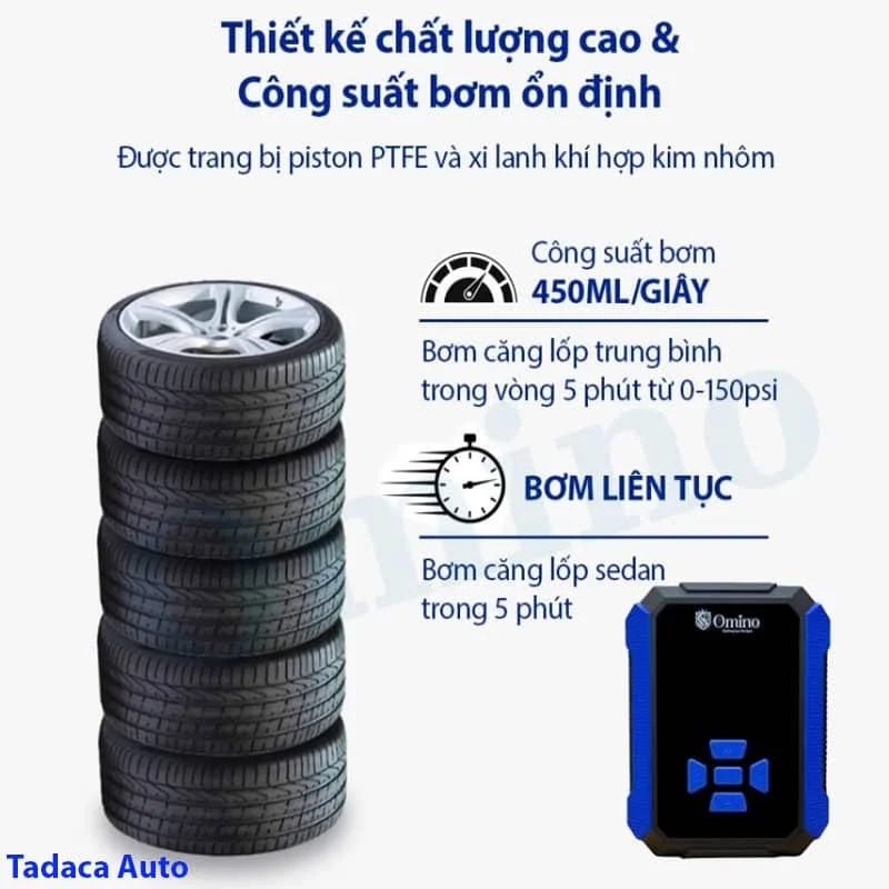 Bơm Lốp Ô Tô Omino Chính Hãng