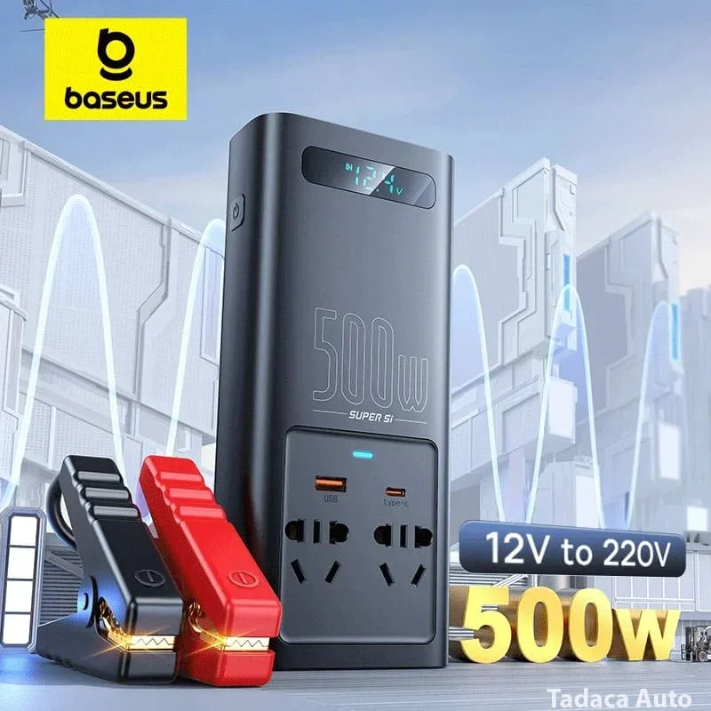 Bộ Chuyển Nguồn 12V Sang 220V Baseus 500W Cao Cấp