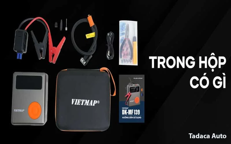 Bơm Lốp Kiêm Kích Bình Vietmap 8000mAh Chính Hãng