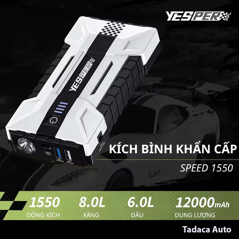 Kích Bình Ắc Quy Ô Tô Yesper Speed 1550A Chính Hãng