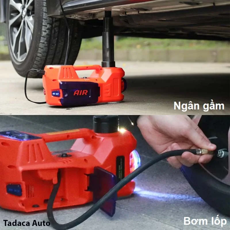 Bộ Kích Gầm Xe Kiêm Bơm Lốp Ô Tô Đa Năng Cao Cấp