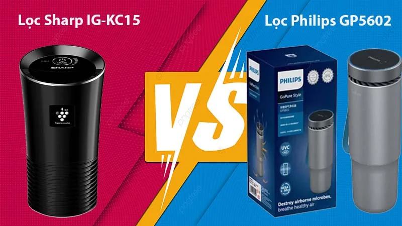 So Sánh Máy Lọc Không Khí Sharp IGKC15 Và Lọc Không Khí Philips GP5602