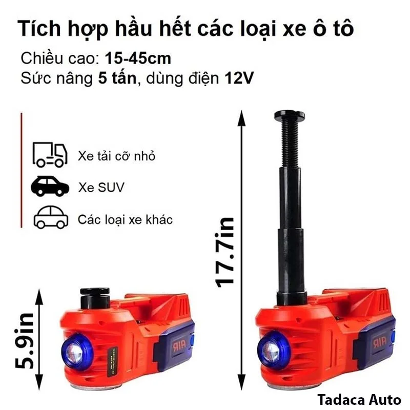 Bộ Kích Gầm Xe Kiêm Bơm Lốp Ô Tô Đa Năng Cao Cấp