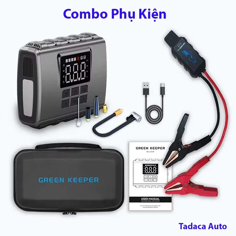 Bơm Lốp Kiêm Kích Bình Green Keeper J1213P Chính Hãng