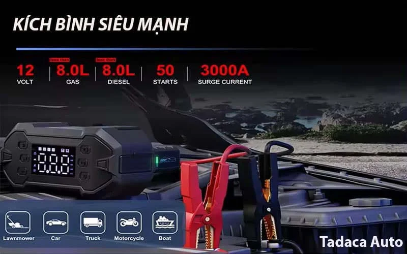 Những Lưu Ý Khi Sử Dụng Kích Bình Ắc Quy Kiêm Bơm Lốp Ô Tô