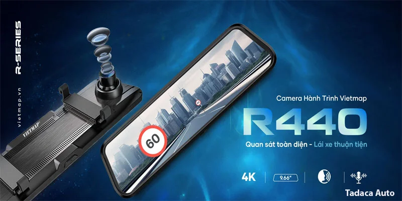Camera Hành Trình Gương Viemap R440 Thế Hệ Mới 2025