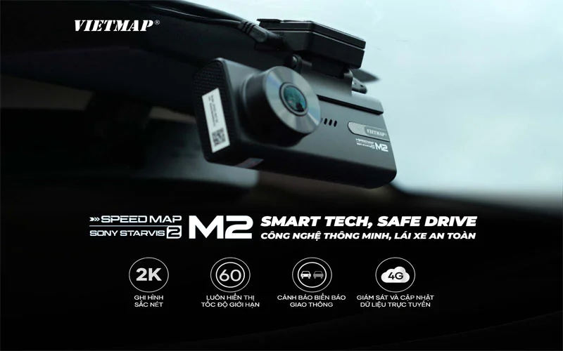 Vietmap Ra Mắt Camera Hành Trình SpeedMap M2 Thông Minh