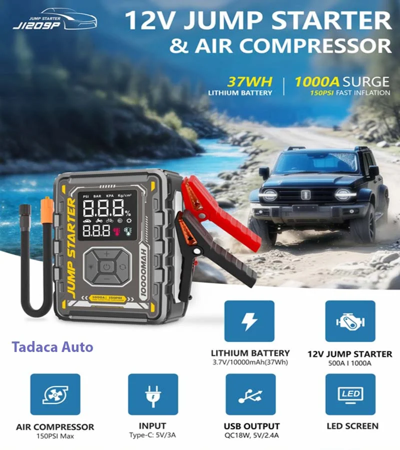 Bơm Lốp Kiêm Kích Bình Green Keeper J1209P Đa Năng