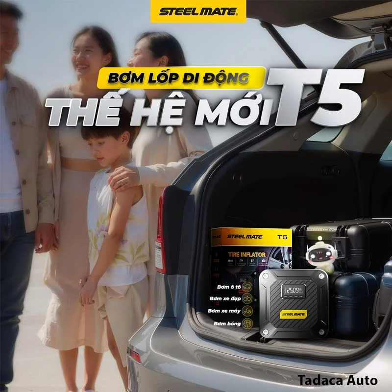 Bơm Lốp Ô Tô Steelmate T5 Điện Tử Tự Ngắt